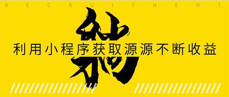 躺赚项目：如何利用小程序为自己获取源源不断的收益，轻松月入10000+-副业资源站 | 数域行者