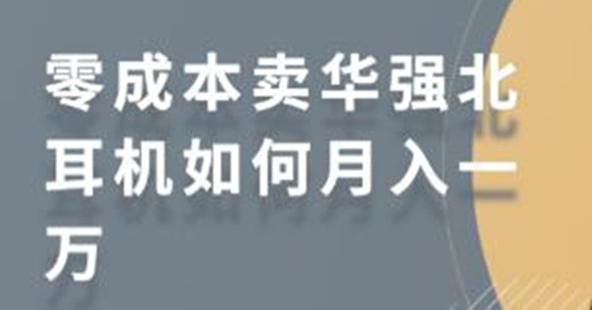 零成本卖华强北耳机如何月入10000+，教你在小红书上卖华强北耳机-副业资源站 | 数域行者