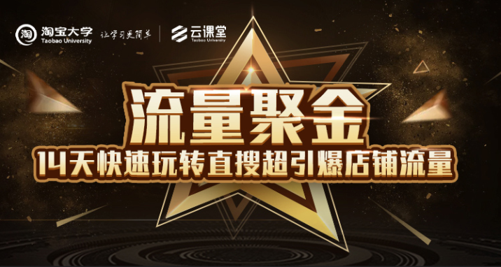 淘宝大学：流量聚金14天快速玩转直搜，超引爆店铺流量，价值8800元-副业资源站 | 数域行者