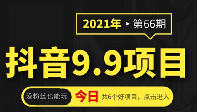 抖音9.9课程项目，没粉丝也能卖课，一天300+粉易变现-副业资源站 | 数域行者
