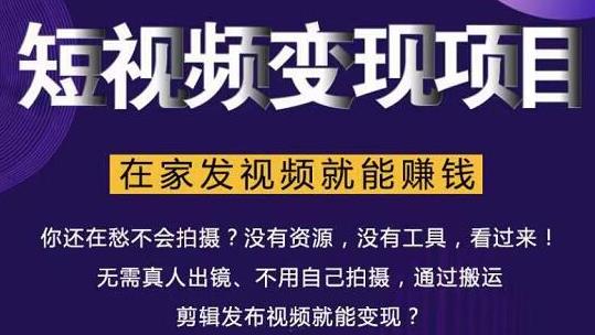 在家也能操作的短视频赚钱项目，无需真人，不用拍摄，纯搬运月入2到5万-副业资源站 | 数域行者