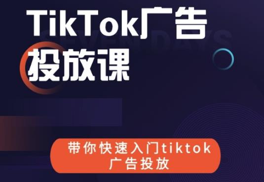 跨境B哥tiktok广告投放课，带你快速入门tiktok广告投放价值1680元-副业资源站 | 数域行者