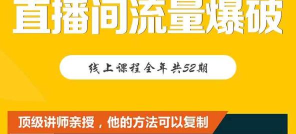 【直播间流量爆破】每周1期带你直入直播电商核心真相，破除盈利瓶颈-副业资源站 | 数域行者