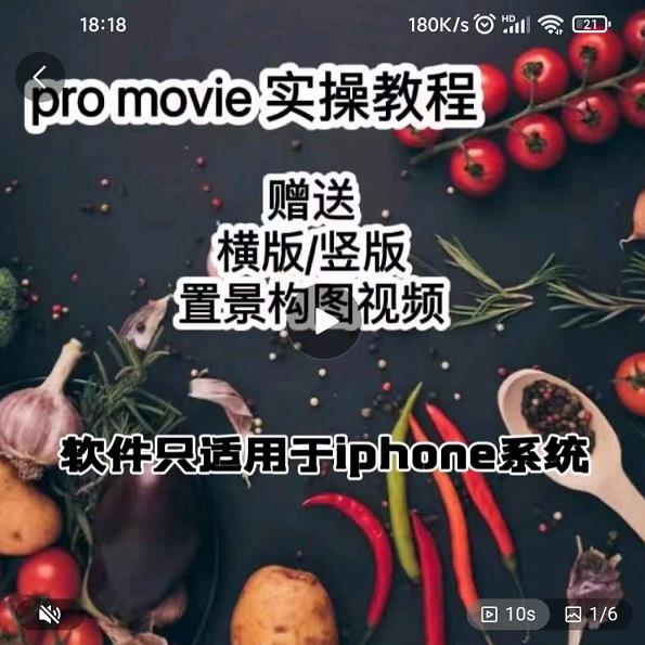 漆十二美食摄影，25​节promovie实操高手课节-副业资源站 | 数域行者