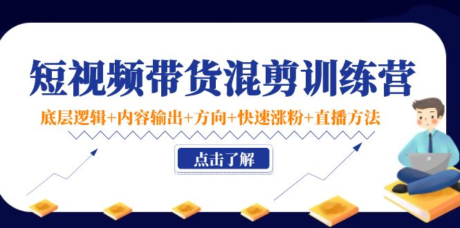 短视频带货混剪训练营：底层逻辑+内容输出+方向+快速涨粉+直播方法-副业资源站 | 数域行者