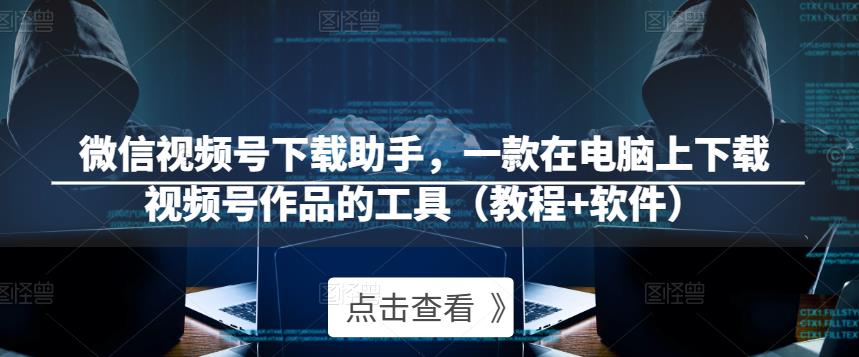 微信视频号下载助手，一款在电脑上下载视频号作品的工具（教程+软件）-副业资源站 | 数域行者