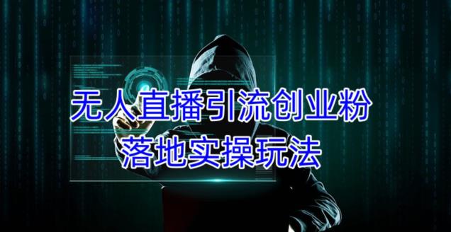 外面收费3980的无人直播引流创业粉落地实操玩法，单日引100+精准创业粉-副业资源站 | 数域行者