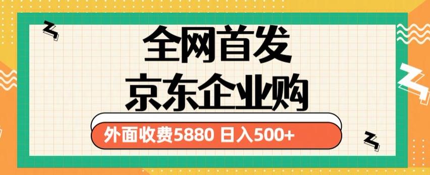 3月最新京东企业购教程，小白可做单人日利润500+撸货项目（仅揭秘）-副业资源站 | 数域行者