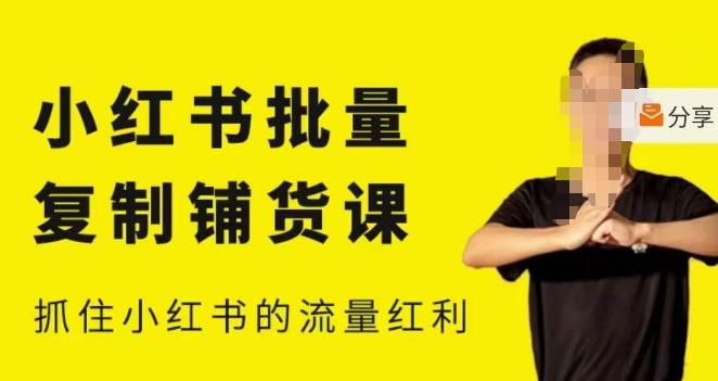张宾·小红书批量复制铺货课，小红书0-1快速起号变现玩法，抓住小红书的流量红利（更新2023年3月）-副业资源站 | 数域行者