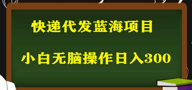 2023最新蓝海快递代发项目，小白零成本照抄也能日入300+-副业资源站 | 数域行者