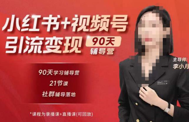 李小月小红书90天辅营导‬第七期，熟悉新媒体平台|从零到一做爆款内容|商业变现-副业资源站 | 数域行者