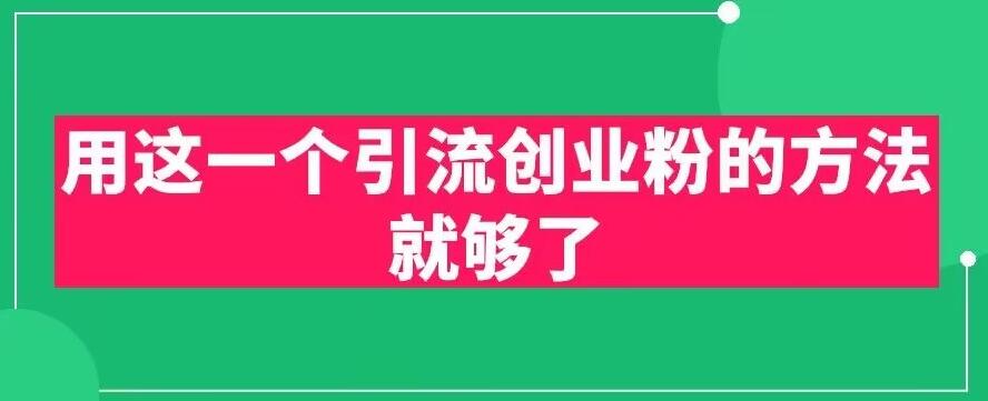 用这一个引流创业粉的方法就够了，PPT短视频引流创业粉【揭秘】-副业资源站 | 数域行者