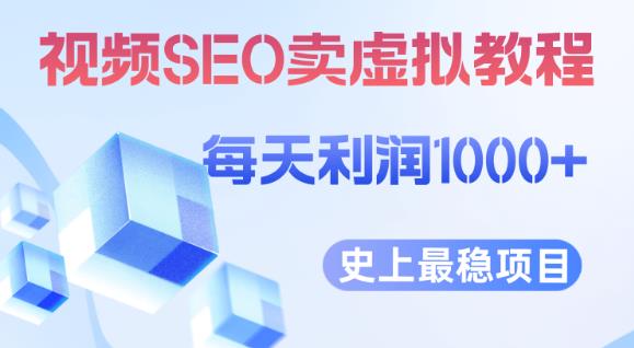 视频SEO出售虚拟产品每天稳定2-5单利润1000+史上最稳定私域变现项目【揭秘】-副业资源站 | 数域行者