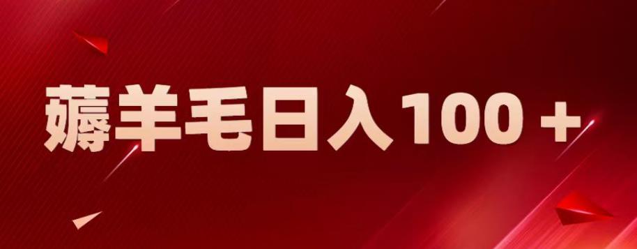 新平台零撸薅羊毛，一天躺赚100＋，无脑复制粘贴【揭秘】-副业资源站 | 数域行者