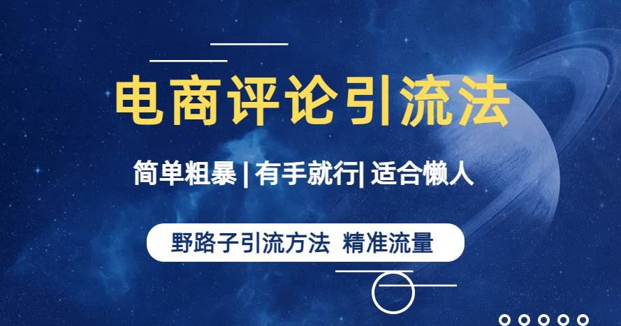 简单粗暴野路子引流-电商平台评论引流大法，适合懒人有手就行【揭秘】-副业资源站 | 数域行者