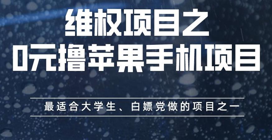 维权项目之0元撸苹果手机项目，最适合大学生、白嫖党做的项目之一【揭秘】-副业资源站 | 数域行者