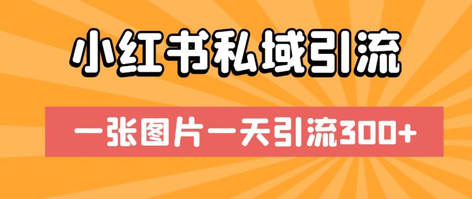 小红书私域引流，一张图片一天引流300+【揭秘】-副业资源站 | 数域行者