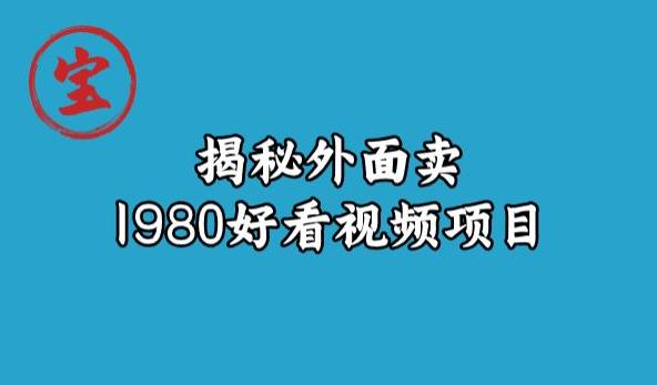 宝哥揭秘外面卖1980好看视频项目，投入时间少，操作难度低-副业资源站 | 数域行者