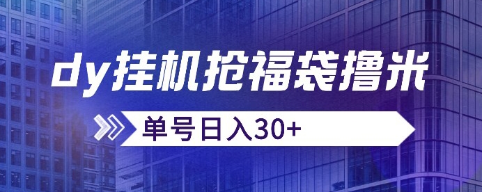抖音抢福袋/抢红包脚本，只要号多放着一天抢个30+没问题的【揭秘】-副业资源站 | 数域行者