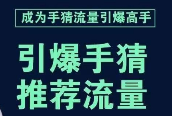 引爆手淘首页流量课，帮助你详细拆解引爆首页流量的步骤，要推荐流量，学这个就够了-副业资源站 | 数域行者