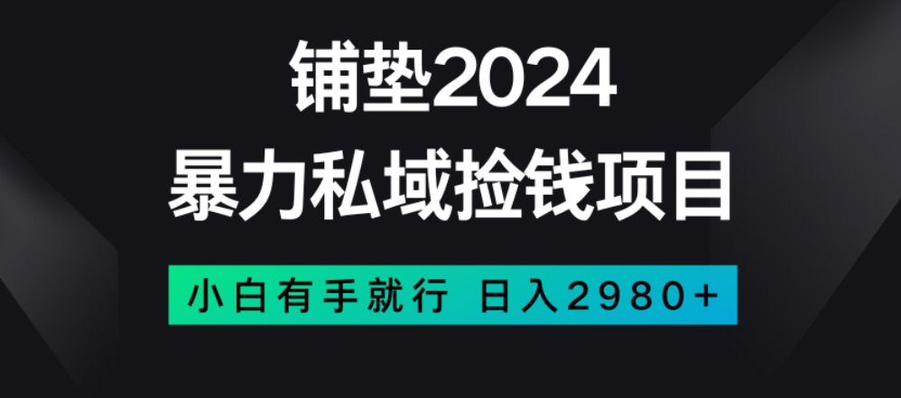 暴力私域捡钱项目，小白无脑操作，日入2980【揭秘】-副业资源站 | 数域行者