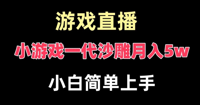 玩小游戏一代沙雕月入5w，爆裂变现，快速拿结果，高级保姆式教学【揭秘】-副业资源站 | 数域行者