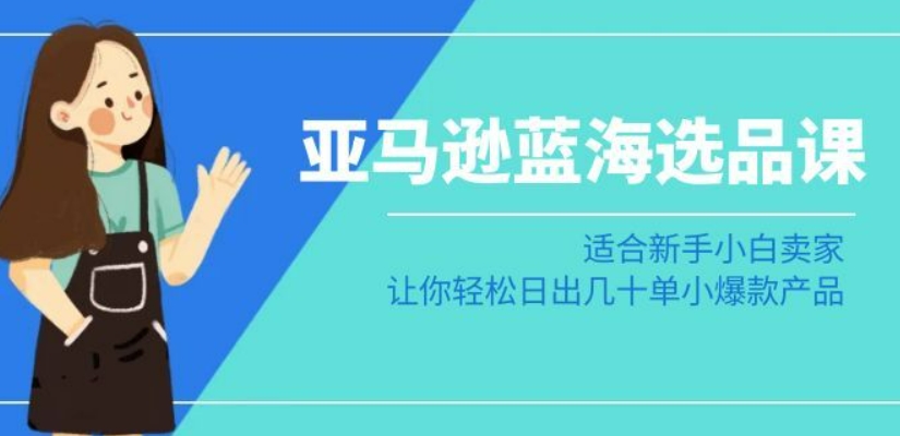 亚马逊-蓝海选品课：适合新手小白卖家，让你轻松日出几十单小爆款产品-副业资源站 | 数域行者
