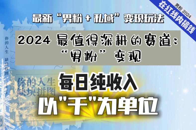 【私域流量最值钱】把“男粉”流量打到手，你便有无数种方法可以轻松变现，每日纯收入以“千”为单位-副业资源站 | 数域行者