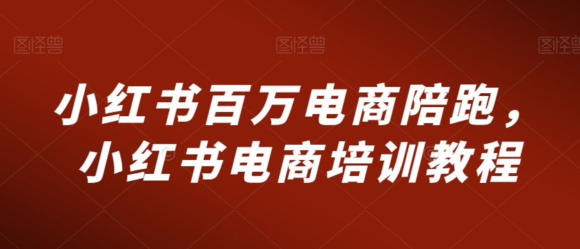 小红书百万电商陪跑，小红书电商培训教程-副业资源站 | 数域行者