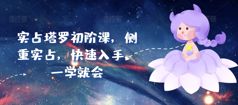 实占塔罗初阶课，侧重实占，快速入手，一学就会-副业资源站 | 数域行者