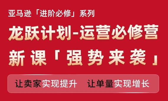 “亚马逊运营新风口：龙跃计划必修营，上班兼职两不误，单量飙升的副业秘籍！”-副业资源站 | 数域行者