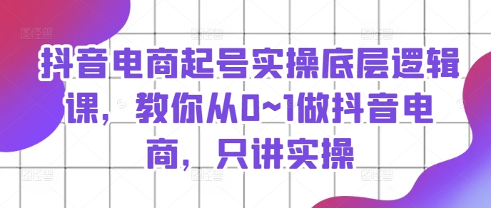 抖音电商爆单秘籍：零基础打造百万粉丝账号，副业赚钱两不误！-副业资源站 | 数域行者