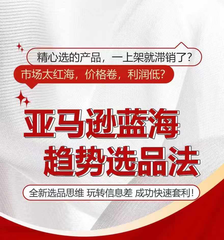 亚马逊蓝海选品秘籍，副业新风口，信息差盈利大法，上班兼职两不误！-副业资源站 | 数域行者