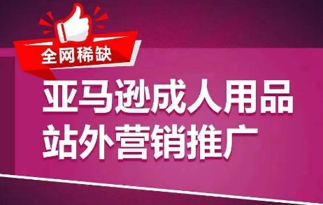 全网稀缺！亚马逊成人用品站外营销推广，​教你引爆站外流量，开启爆单模式-副业资源站 | 数域行者
