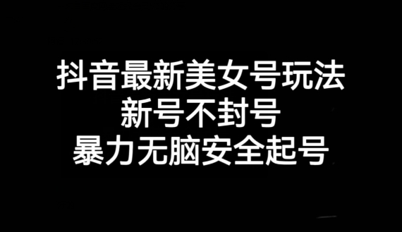 抖音最新美女号玩法，新号不封号，暴力无脑安全起号【揭秘】-副业资源站 | 数域行者