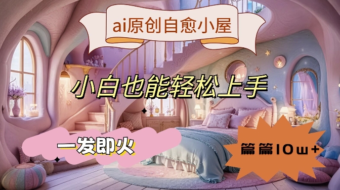ai原创治愈小屋，小白也能轻松上手，一发即火，篇篇10w+【揭秘】-副业资源站 | 数域行者
