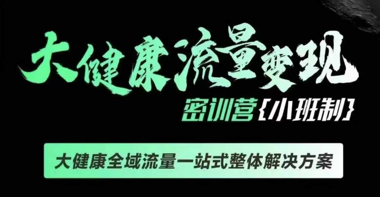 千万级大健康变现课线下课，大健康全域流量一站式整体解决方案-副业资源站 | 数域行者