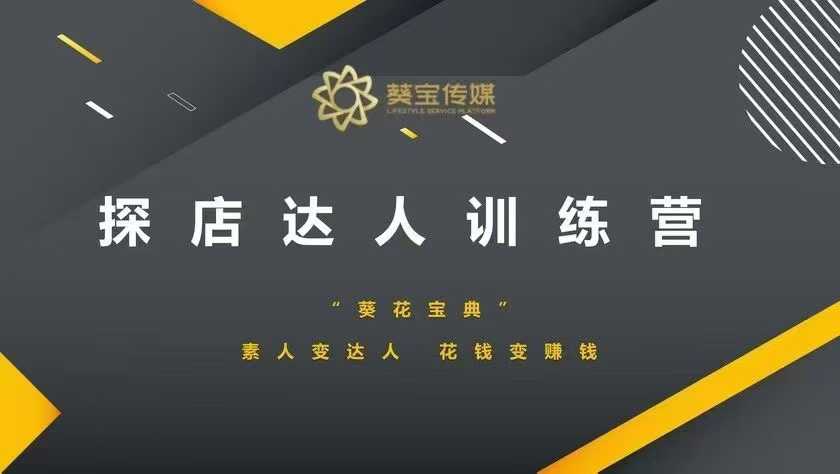 探店达人训练营，素人变达人，花钱变赚钱-副业资源站 | 数域行者