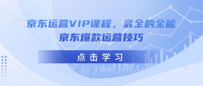 京东运营VIP课程，最全的全能京东爆款运营技巧-副业资源站 | 数域行者
