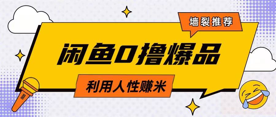 咸鱼0撸玩法利用人性售卖商品达到日挣2张的效果-副业资源站 | 数域行者