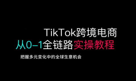 TikTok跨境电商从0-1全链路全方位实操教程，把握多元变化中的全球生意机会-副业资源站 | 数域行者